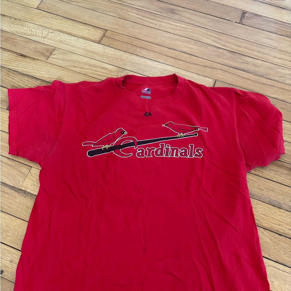 Majestic Red Cardinals Short Sleeve St Louis Cardinals Stan Musial shirt